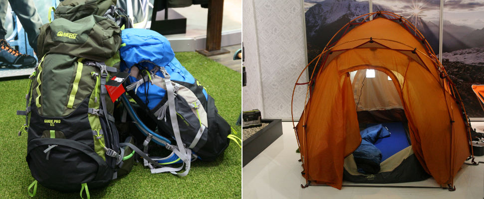 Wanderrucksack und Zelt