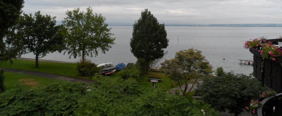 Aussicht vom Hotel auf den Bodensee