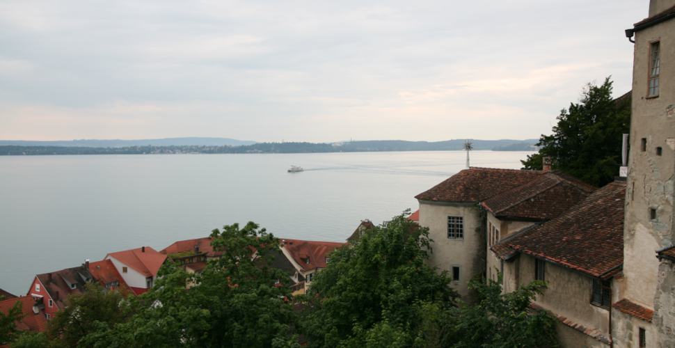 Blick auf den Bodensee in Meersburg