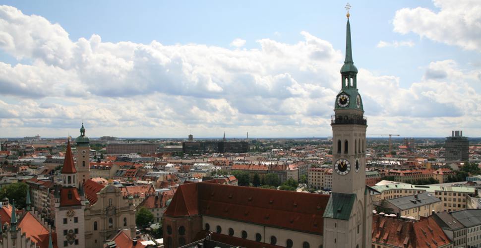 Ausblick vom Rathausturm nach Süden