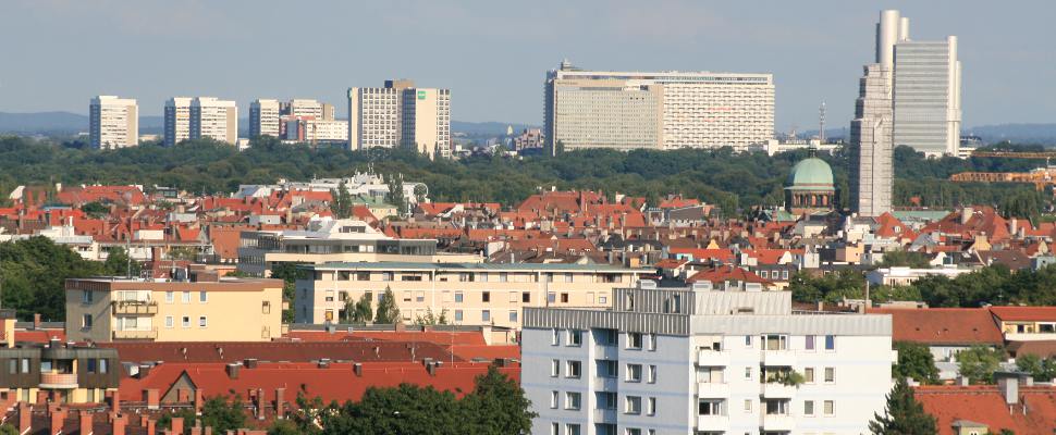 Aussicht vom Münchner Olympiaberg