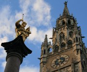 Marienplatz und Rathaus in München