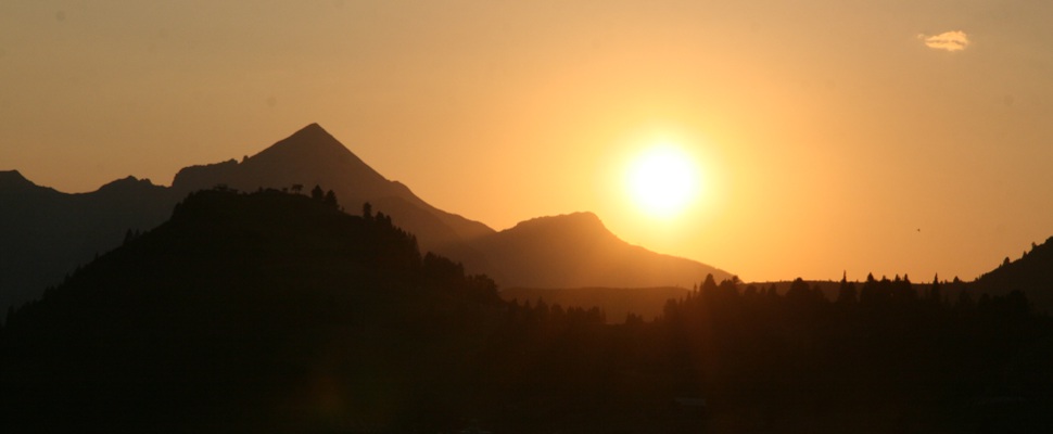 Sonnenuntergang in Obertauern