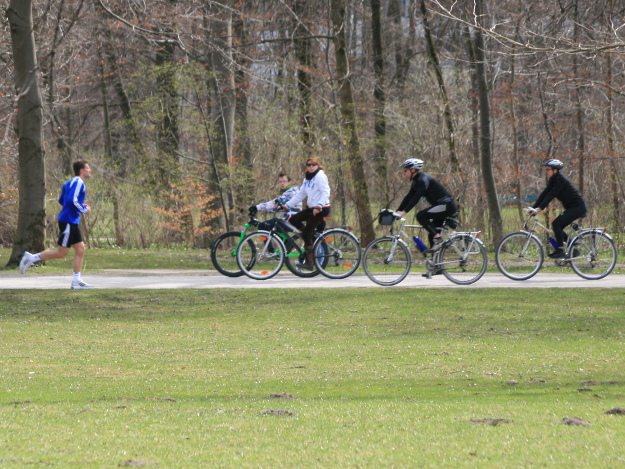 Laufen und Radfahren